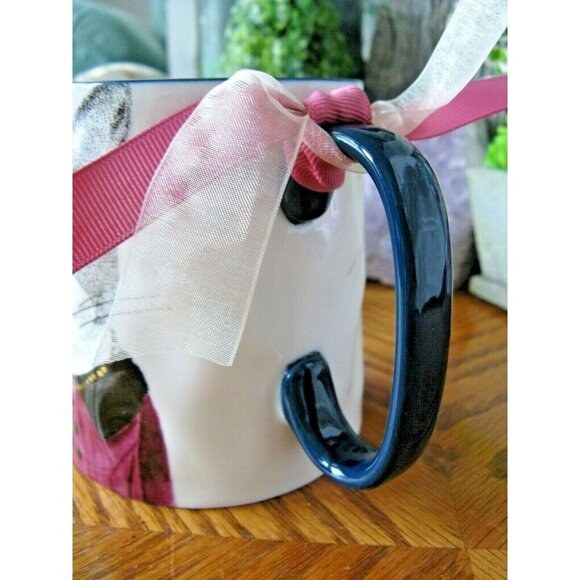 New Signature Housewares Vintage Style Cat Stoneware Coffee Tea Mug Cup - Picture 4 of 8